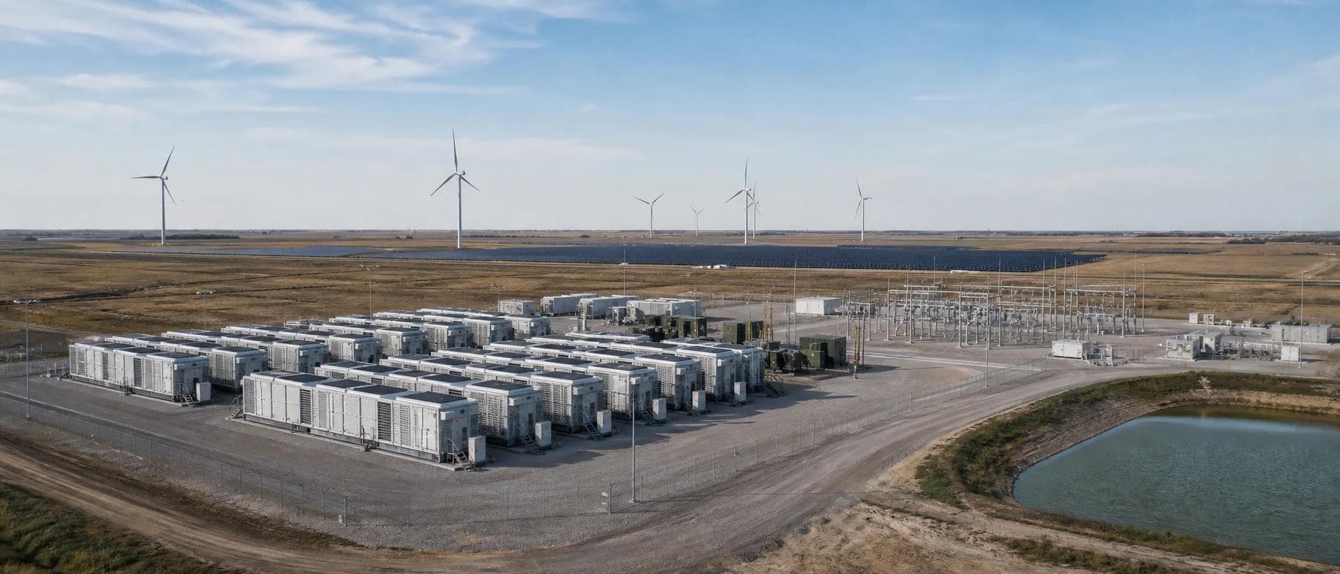 ETENZ prefabricated crypto computing infrastructure with modular compute container arrays at an energy-side site